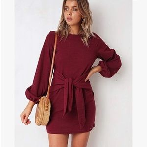 NWT Amazon Long Sleeve Wrap Dress Size Medium